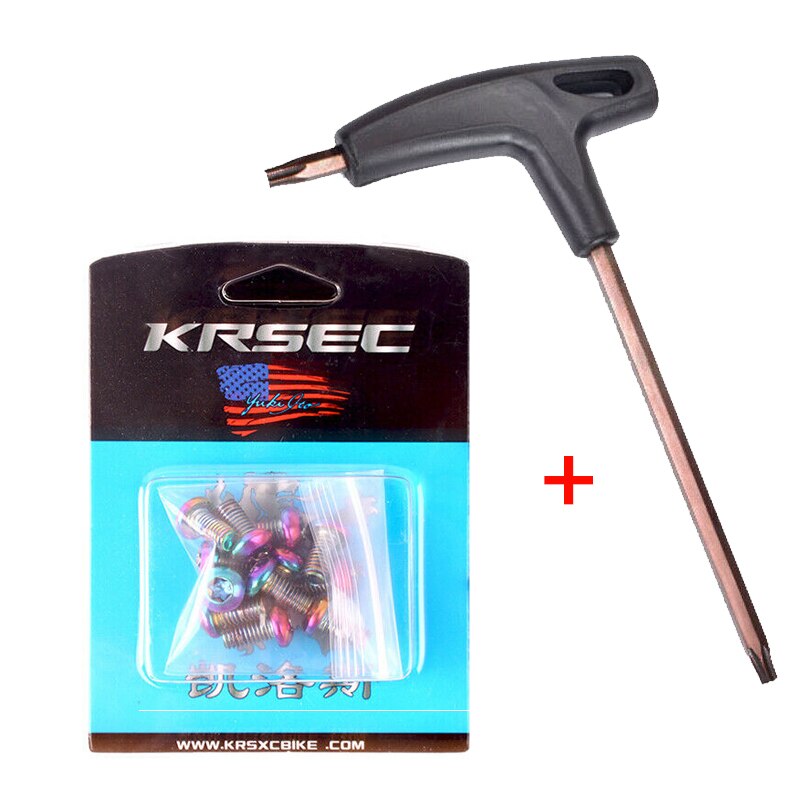Bulloni del rotore del freno a disco della bicicletta KRSEC M5 * 10 T25 viti del freno per Mountain Bike da strada chiave per freni a disco Mtb parte della bicicletta: tools-12PC