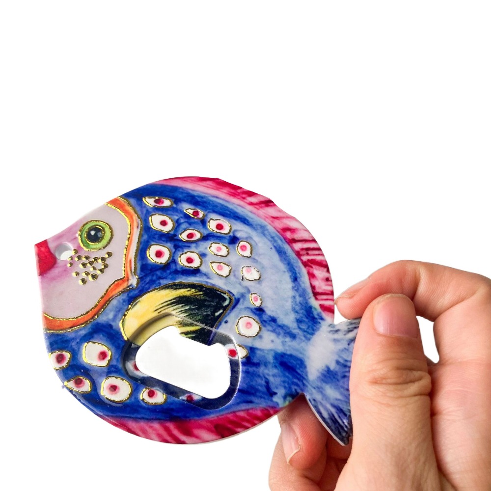 Wohnkultur Harz Fett Kopf Fisch Flasche Opener Kreative Tragbare Kühlschrank Aufkleber DIY Nette Kühlschrank Magnet Spind Schrank: Licht Grau