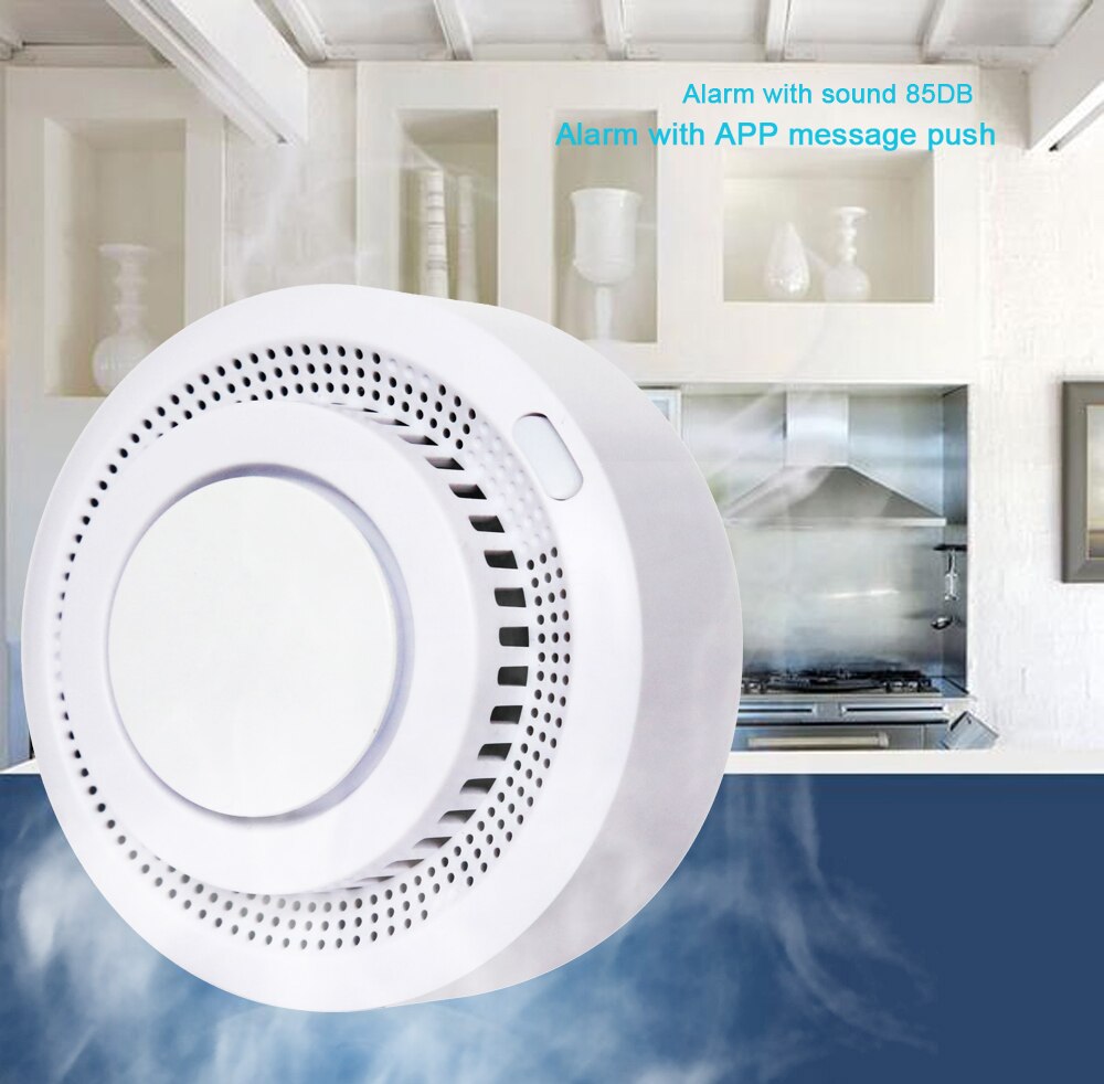 Wofea wifi smart Smoke fire Alarm Home Security System Firefighters Tuya smart life home device no need hub