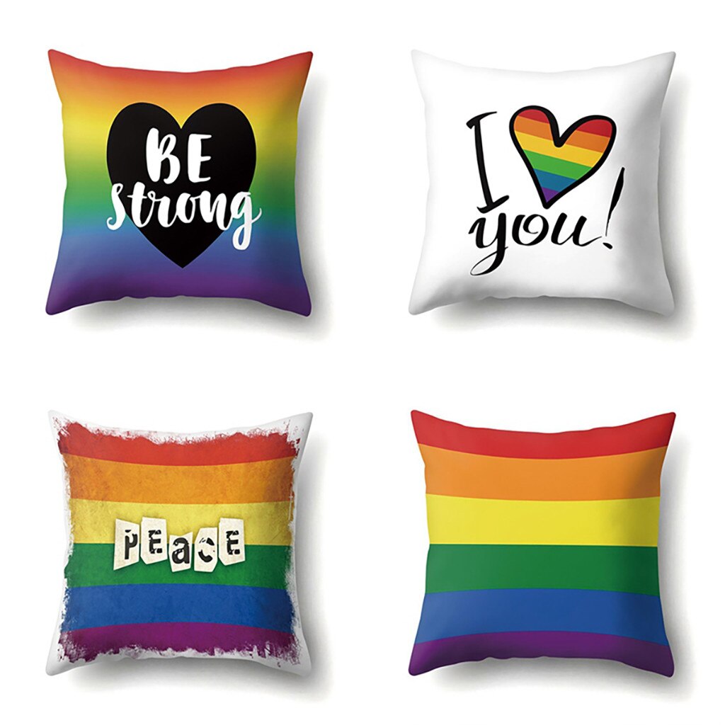 Pasen Pride Regenboog Kamer Kussensloop En Een Sterke Worp Kussensloop Sofa Decoratie Подушка Kussensloop Carhome Decoratie