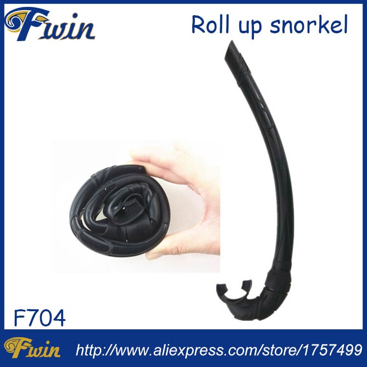Tubo de buceo de silicona Flexible y plegado FDA, para adultos, buceo, pesca submarina, buceo libre, enrolladas