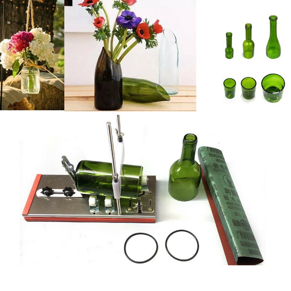 Craft Durable Cup Lamp Cutting Tool Five Wheel Beer Glass Bottle Cutter DIY Recycle Adjustable Smooth Multifunctional Wine