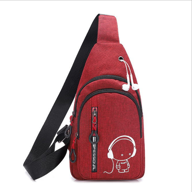 Lichtgevende oxford schoudertassen voor vrouwen messenger bags Crossbody mannen casual sling Bag Anti Diefstal borst tas waterdichte reistas: Red