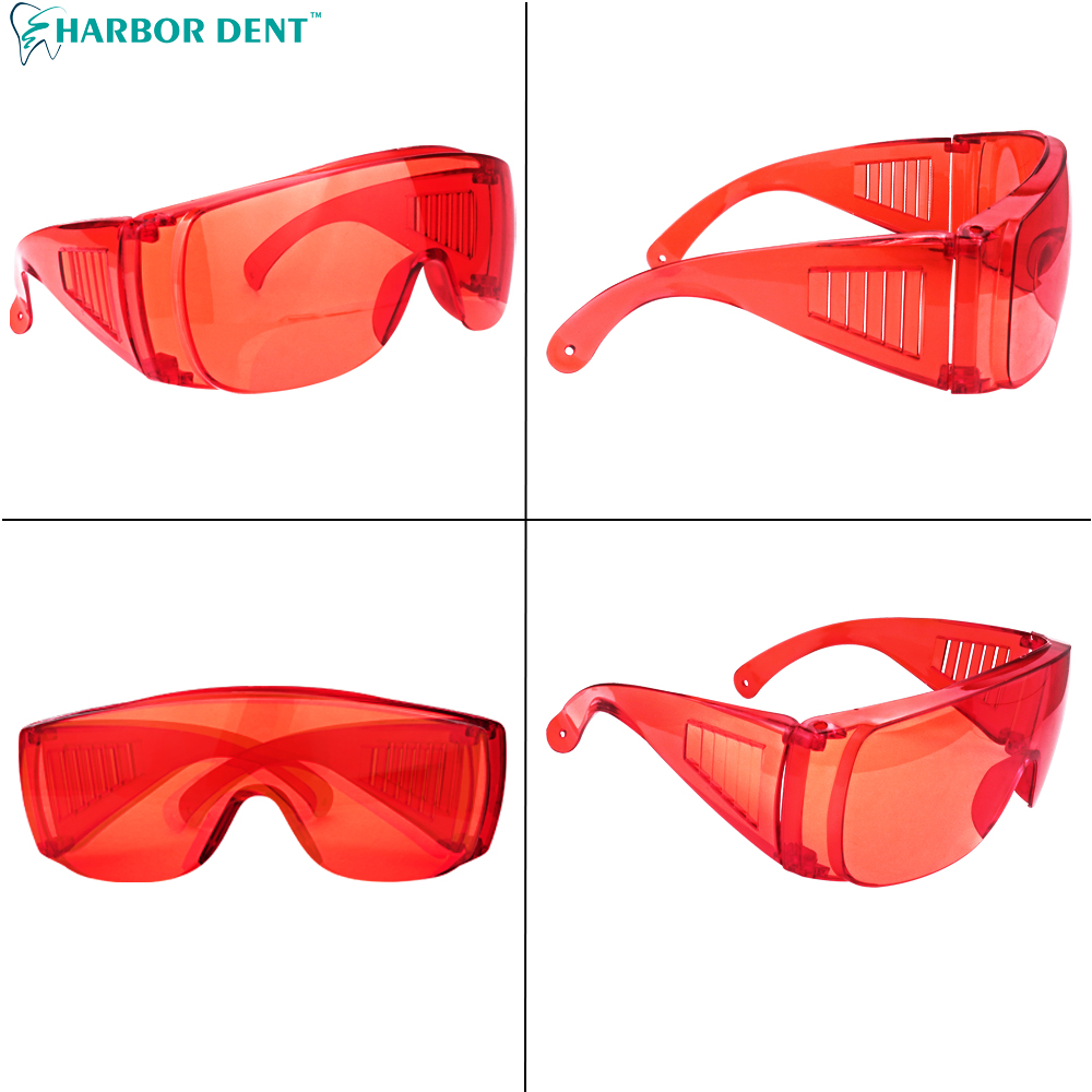 Gafas de protección ocular Dental, lentes para laboratorio Dental, gafas de trabajo, luz de curado UV, herramienta de blanqueamiento de dientes: red