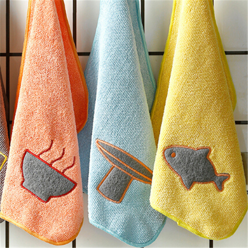 Microfiber Kitchen Towels Super Absorbent Table Wipe Dish Washing Cloth Household Cleaning Towels Arrivals