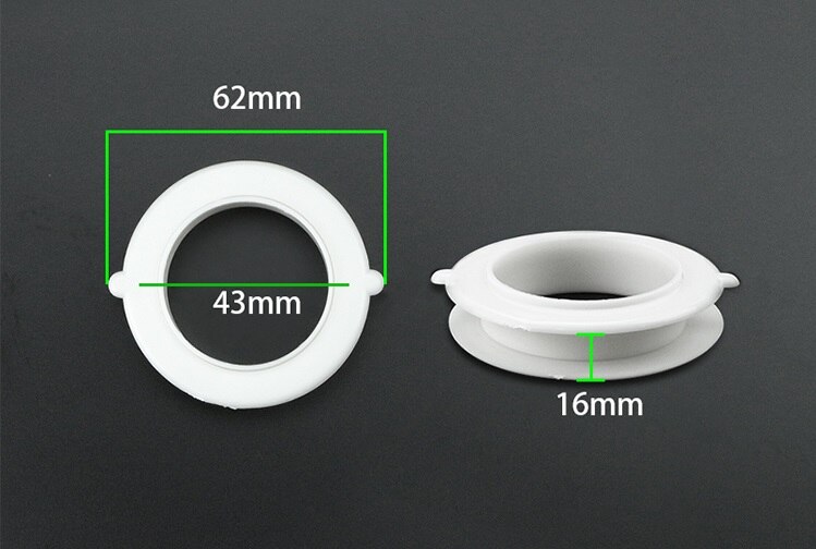 40 st vit plast uo genomföring möbel köksbadkar diskbänk skåp hålkåpa för avlopp: Kopplingsurtag 40mm