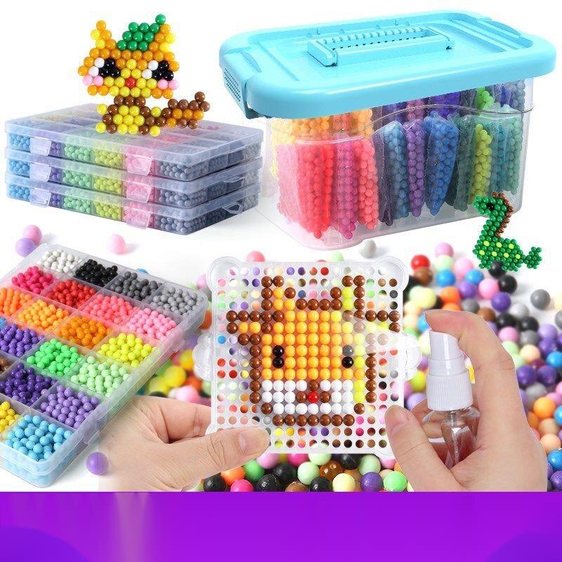 Koraliki Puzzle kryształ Handmade DIY zabawki woda Spray magiczne koraliki zestaw gry w piłkę 3D Handmade magiczne zabawki dla dzieci nowy 2022