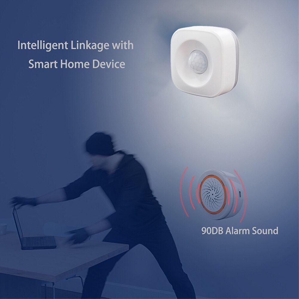 Tuya Wifi Pir Motion Sensor Detector Beweging Sensor Smart Leven App Draadloze Domotica Systeem Werken Met Alexa Scenario Set