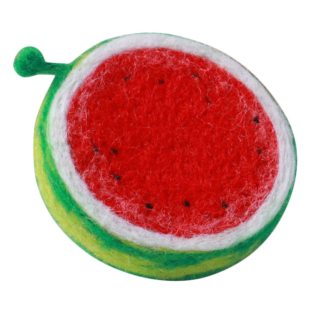1 Juego de adorno colgante de fruta de lana artesanal, artesanía de lana de fieltro de fruta, costura de boda, accesorios para manualidades de lazo de pelo 2022: Verde claro