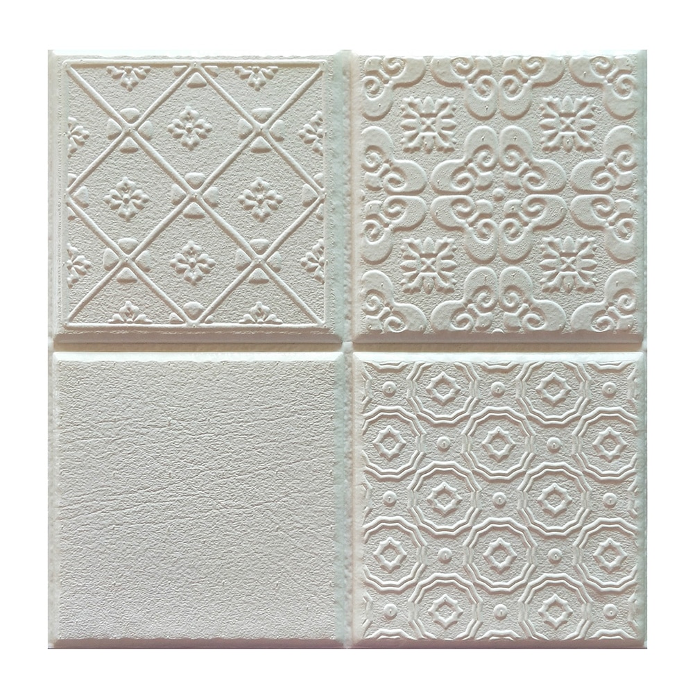 Self-adhesive 3D Decorative Wall Tile Stickers Waterproof Square European Style Easy to Peel Stickers for Kitchen Bathroom Floor