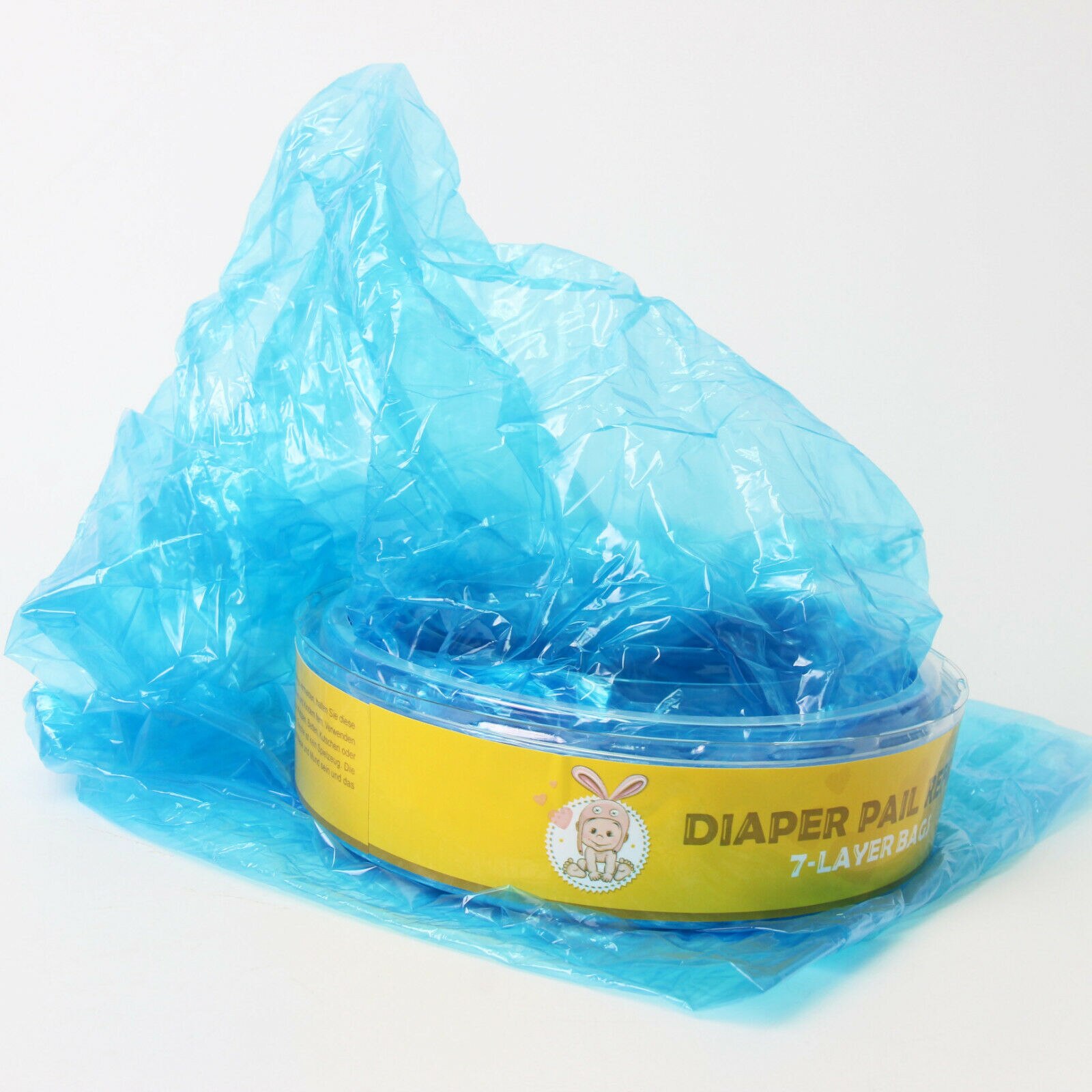 4pcs/Box 8M Baby Diaper Bucket Refill Bags Ideal Diaper Bin Garbage Bag Plastic Trash Waste Replacement Bag