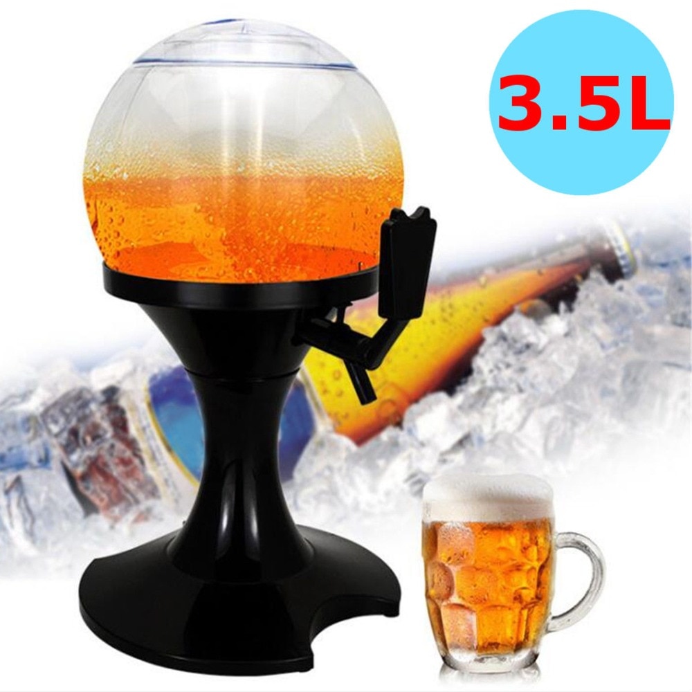 3.5L Sferische Bier Dispenser Koude Drank Dispenser Ice Tube Sap Machine Container BBQ Party Bar Tool Drank Dispenser
