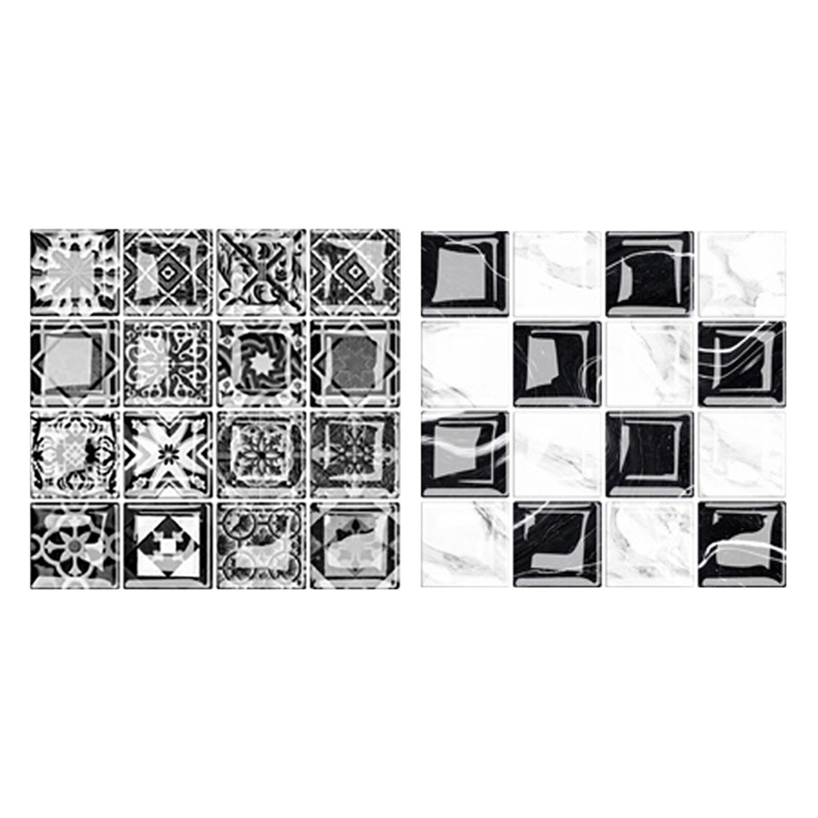 20pc Retro Pattern Surface Tiles 3D Self Adhesive Tile Sticker for Kitchen Bathroom Tables Floor Hard-wearing Wall Decals