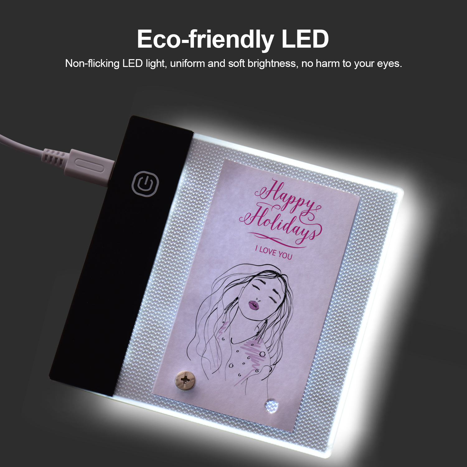 Flip Book Kit with Mini Light Pad LED Lightbox Tablet with Hole 300 Sheets Flipbook Paper Binding Screws for Drawing