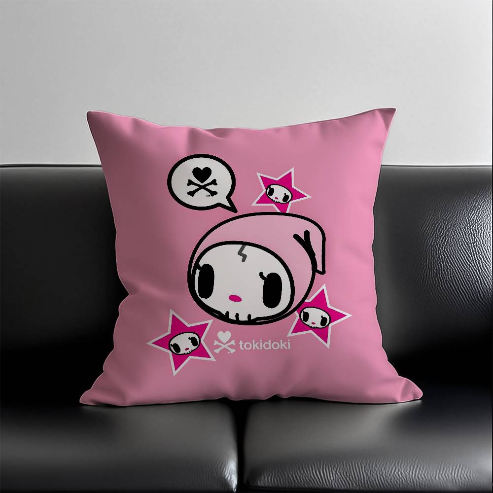 Japan Tokidoki Kreative Kissen fallen aufbringen Druck Kissenbezug Wohnzimmer Sofa Kissen Abdeckung Schlafzimmer Zimmer Dekor: schwarz