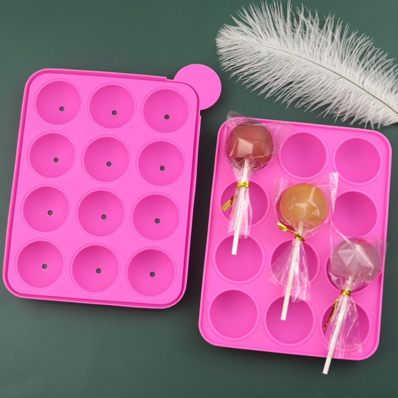 Molde de pirulito de silicone com 20 buracos, faça você mesmo, gelatina de chocolate, bola de gelo, moldes de bolo, molde reutilizável, sobremesa assada, molde antiaderente, ferramentas de cozinha