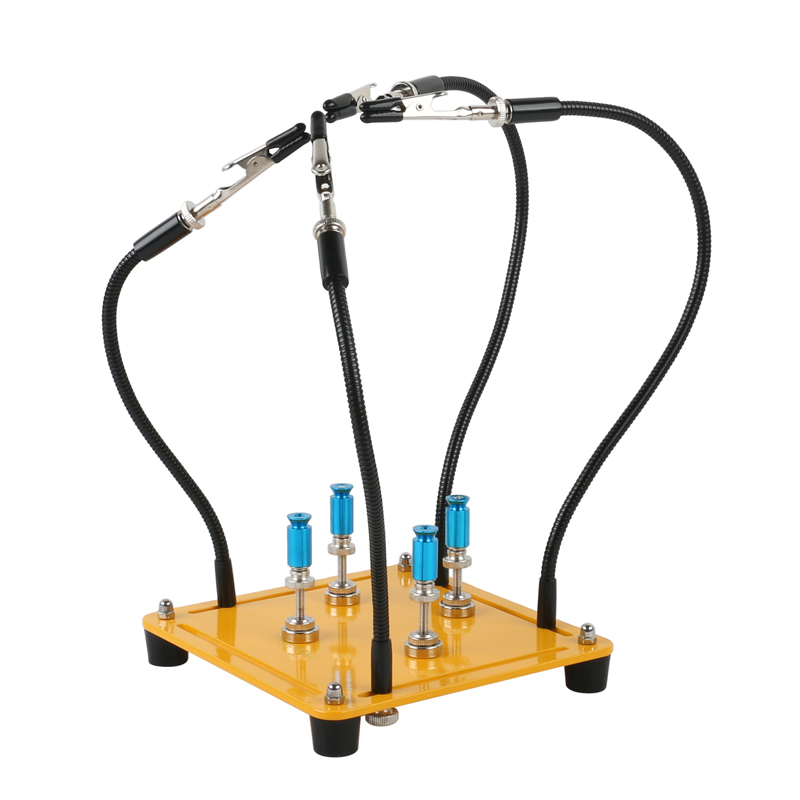 Pince magnétique universelle de fixation de support de carte PCB pince crocodile de bras de gabarit pour le Microscope trinoculaire aidant la réparation de soudure de main