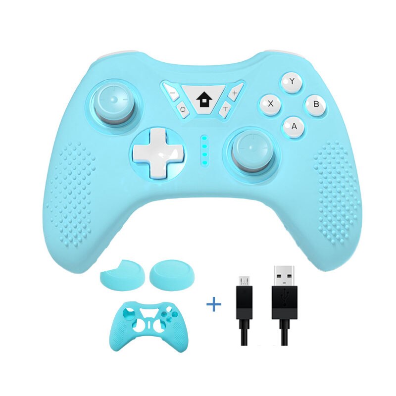 Wireless blue tooth game Controller Joystick Gamepad For Switch Pro/PC Wireless Joystick With Silicone Case
