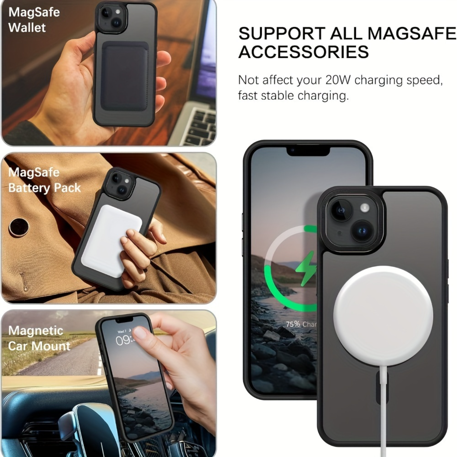 Compatible with 15 Plus Case, Translucent Matte Slim Shockproof Phone case [Compatible with ] Women Men Girl Boy Protective Co