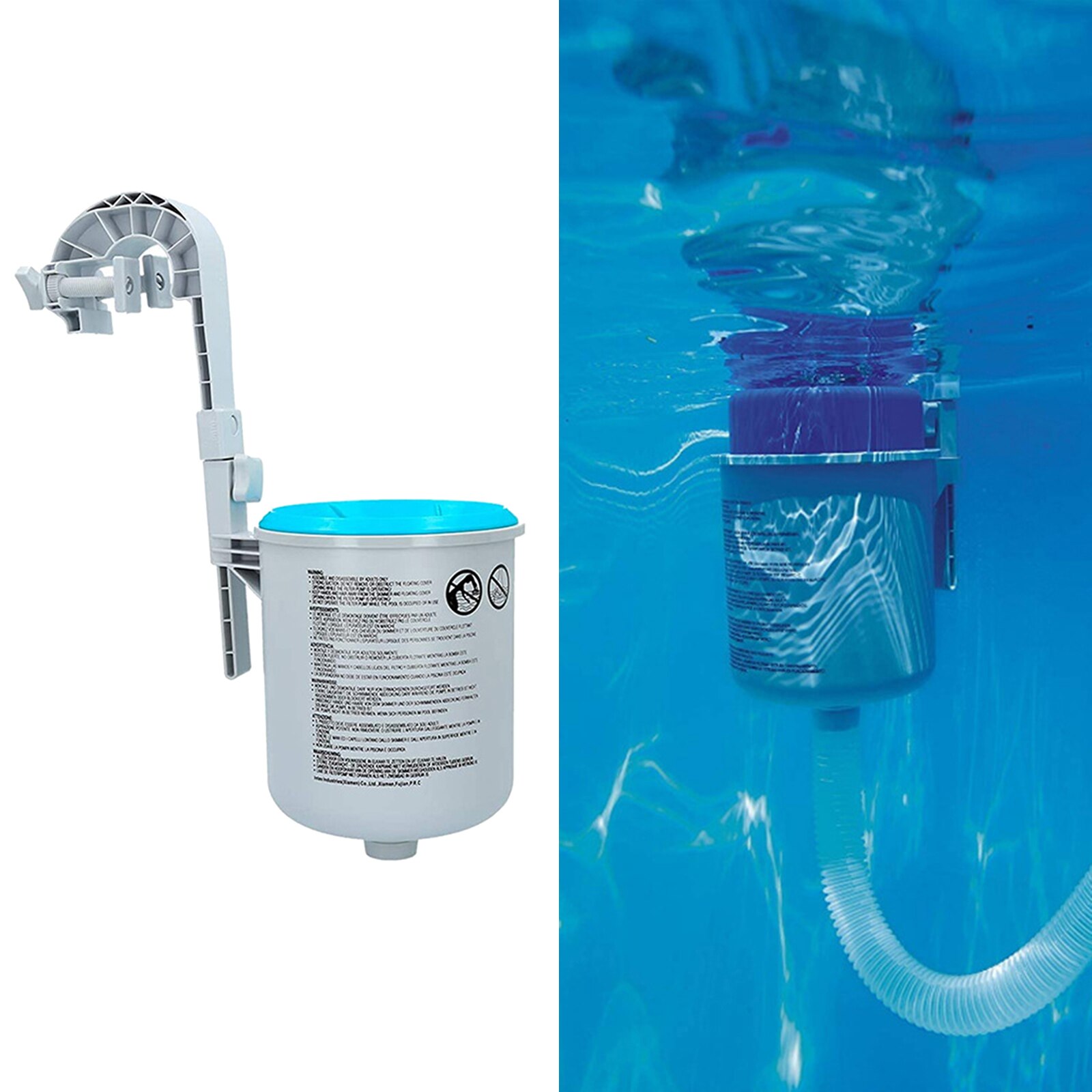 Skimmer de superficie de montaje en pared para piscina, extractor de flotación, limpieza de restos de hojas con soporte ajustable
