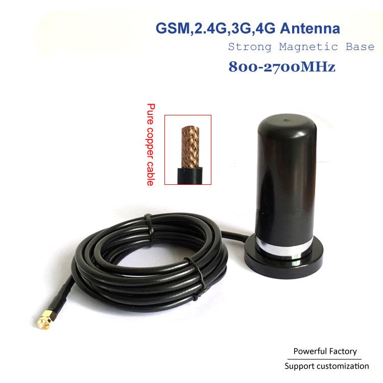 Ad contralto guadagno 35dBi stazione base 698-2700 M per auto ventosa GSM 2.4G 3G 4G antenna 1 pz