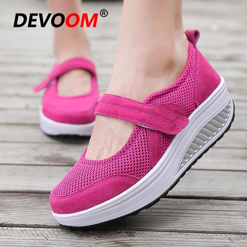 Swing Sneakers Jump Shoes Breathable Mesh Women Sport Shoes Sneakers Women Fitness Massaging Shoes Workout Shoes For women