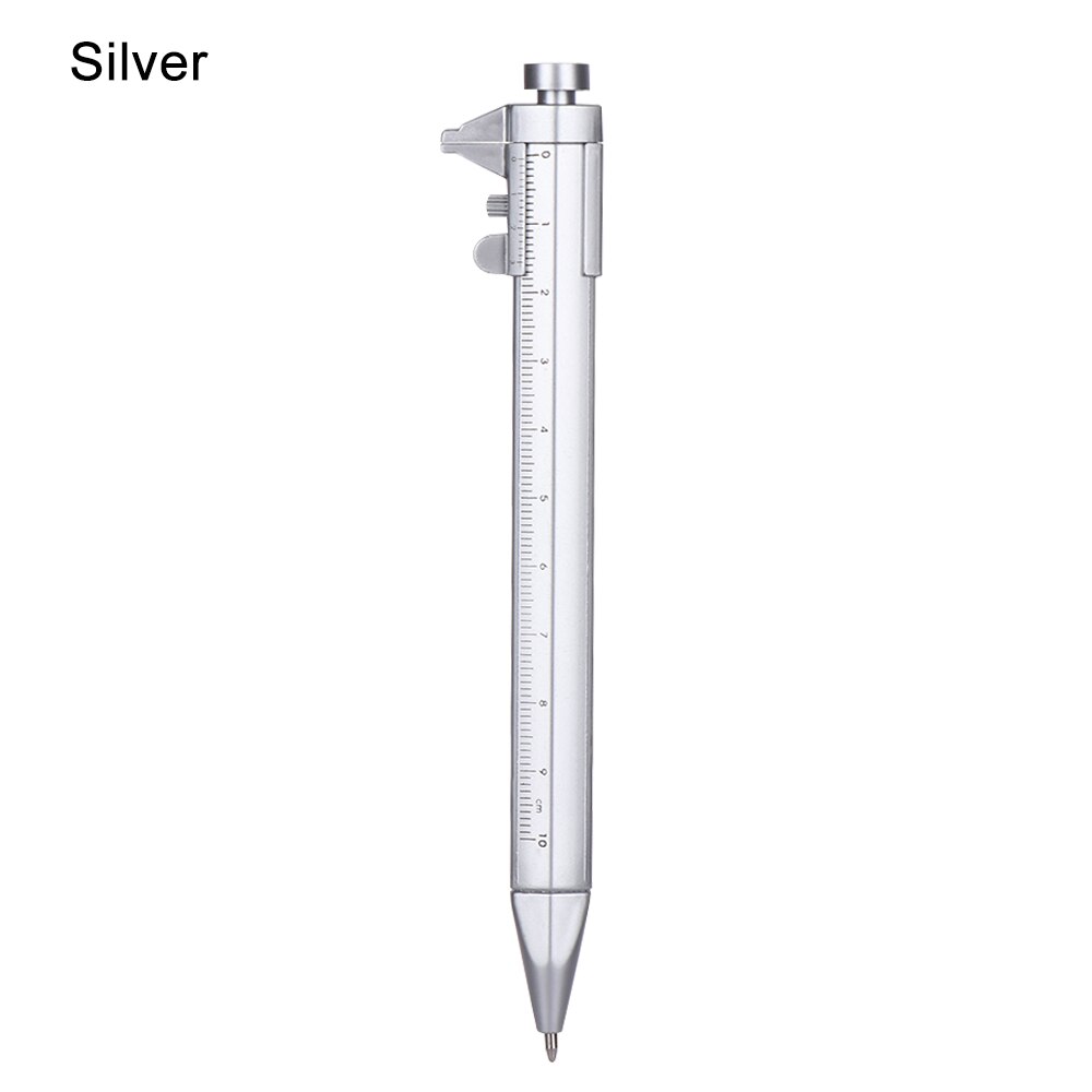 1 PC Multifunction 0.5mm Ballpoint Pen Vernier Caliber Roller Pen Measuring Tool Scale Ruler Pen Writing Instrument Stationery: blue ink4