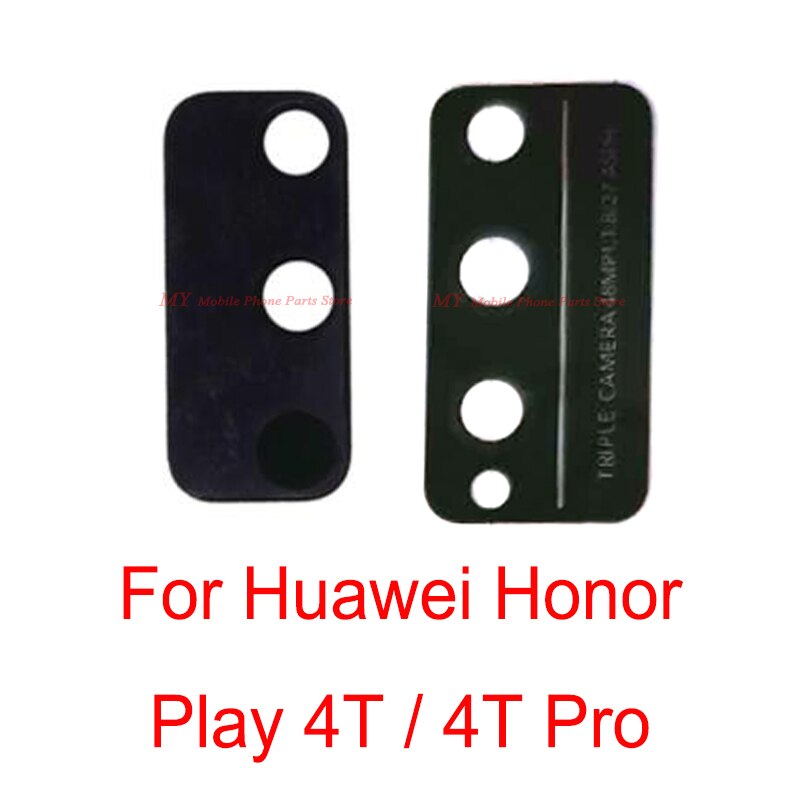 New Posteriore posteriore Della Macchina Fotografica Obiettivo di Vetro Per Huawei Honor gioco 4T Pro 4tpro Torna Big Principale Obiettivo Della Fotocamera vetro Con L&#39;autoadesivo della Colla di Pezzi di Ricambio