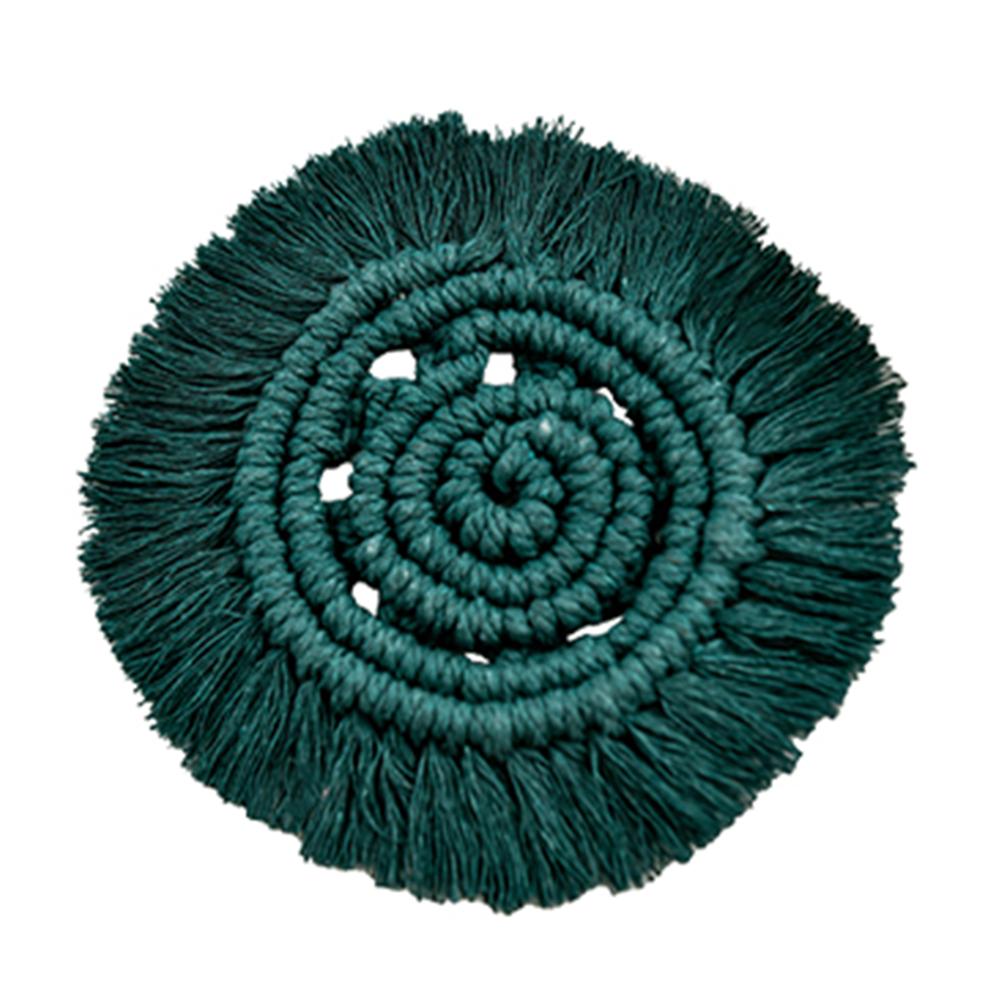 Macrame Placemats Cup Mat Bohemia Tablecloth Coaster Cup Pad Northern Europe Style Pure Handcrafted Cotton Braid Insulation Mats: D4