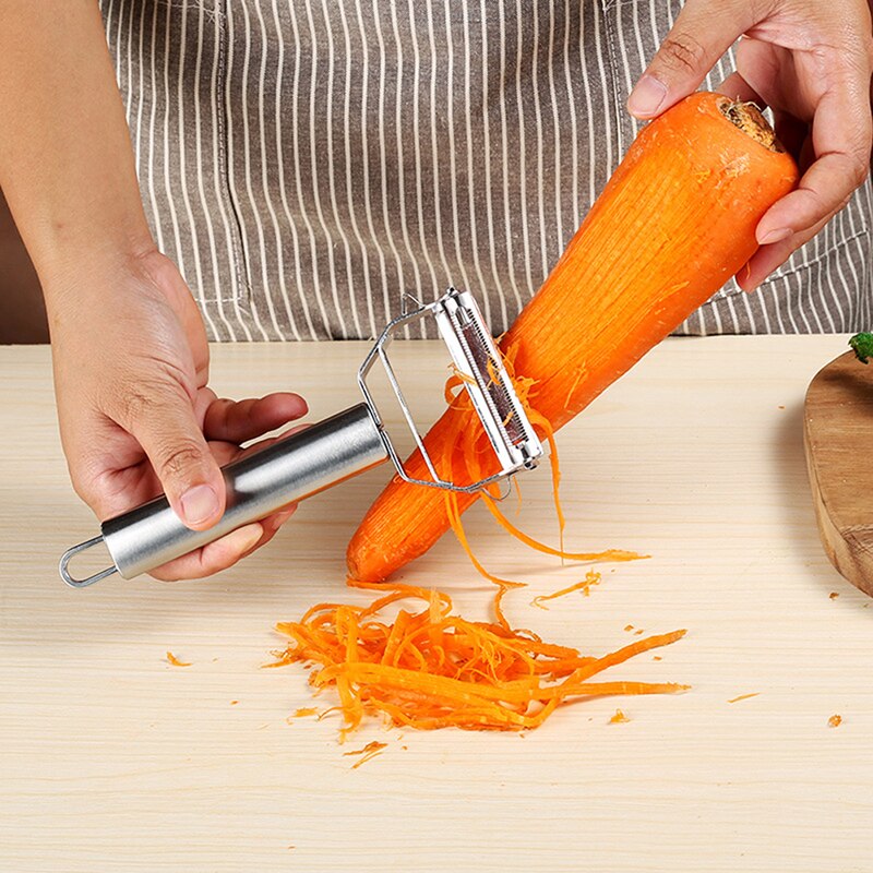 Wonderlife Rvs Dunschiller Groente Komkommer Wortel Fruit Aardappel Dubbele Schaven Rasp Schaven Keuken Koken Tool