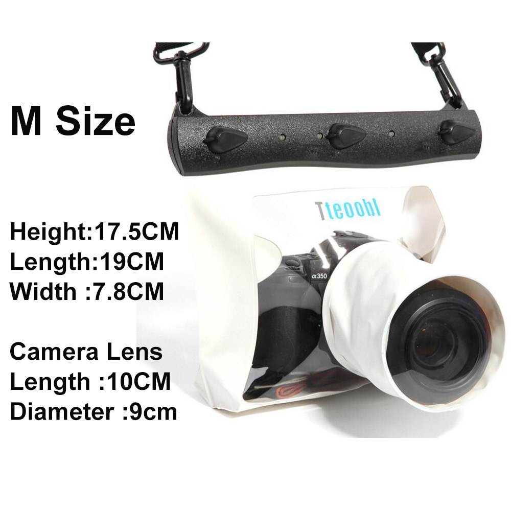 20M Unterwasser Tauchen Tasche Slr Kamera Gehäbenutzen fallen Beutel Trocken Tasche Kamera Wasserdicht trocken Tasche für Kanon Nikon Dslr slr: Weiß M