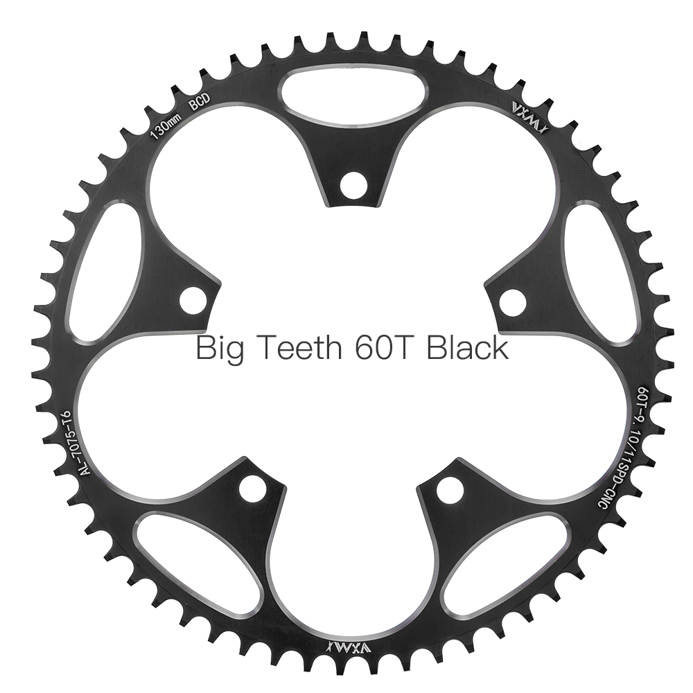 Plato de bicicleta de carretera VXM 130BCD redondo 38T 40T 42T 44T 46 48 50 52 54 56T 58T rueda de cadena ancha estrecha para bicicleta Shimano 5700 6700: violet