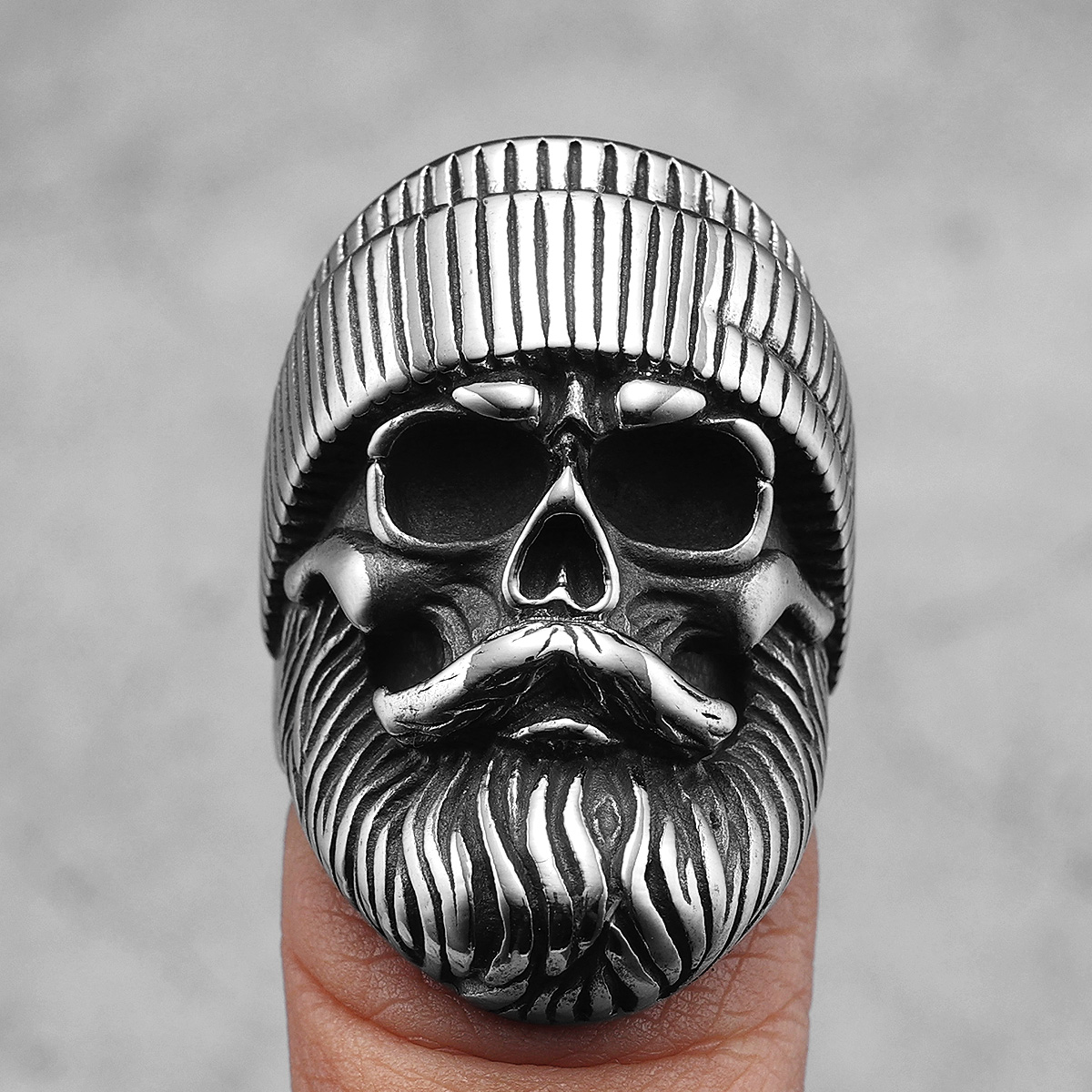 Anillos Hippie Skull Rider para hombre, joyería de acero inoxidable para mujer, Punk Retro, en Rock, accesorios de , , , Dropshiping
