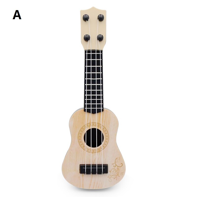 Mini guitare à 4 cordes, ukulélé, dessin coloré, musique, illumination, Instruments musicaux pour enfants, de noël et d&#39;anniversaire: A