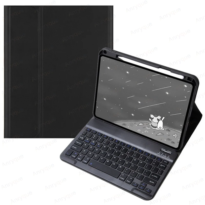 Draadloze Toetsenbord Case voor iPad Air 11 ''M2 2024 Air 6e Generatie met Potlood Houder Afneembare Toetsenbord cover Funda: Ipad Mini 6 / Black