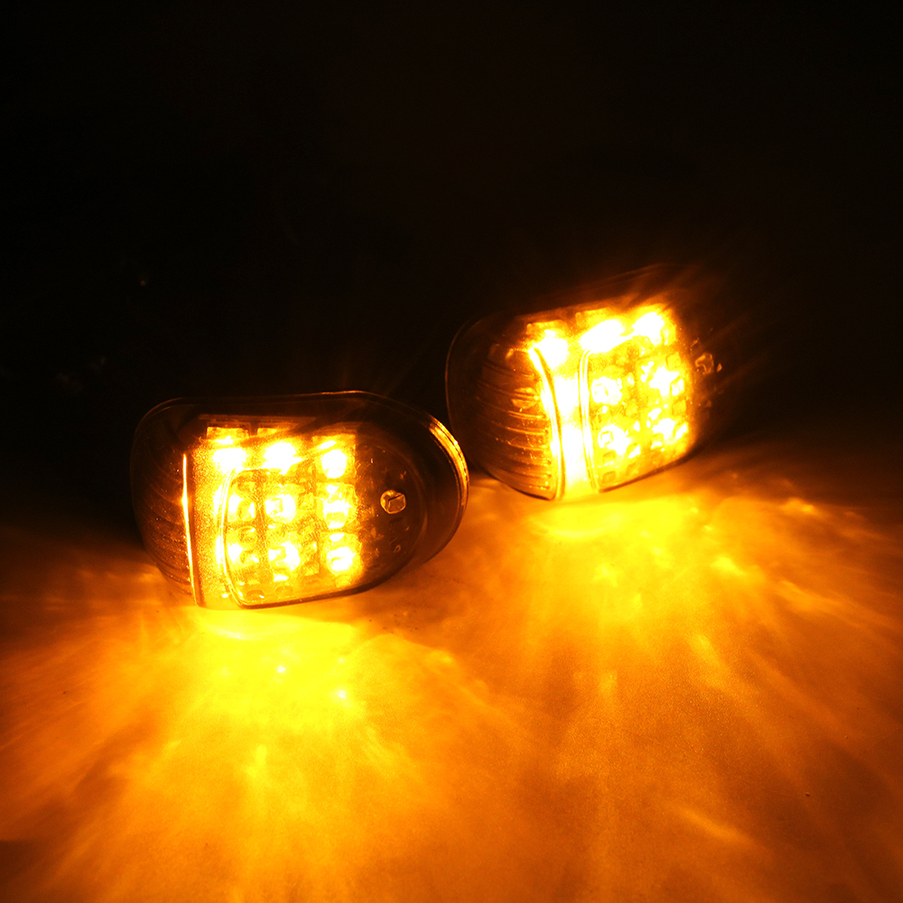 12V LED Motorcycle Flasher Turn Light Yellow Motorbike Indicators Piranha Light Blinker Turn Signal Light A Pair