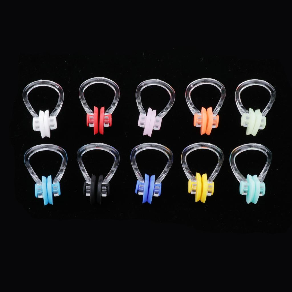 10x Silicone Nose Clip Nose Plug Waterproof Swimming Training Nose Protector