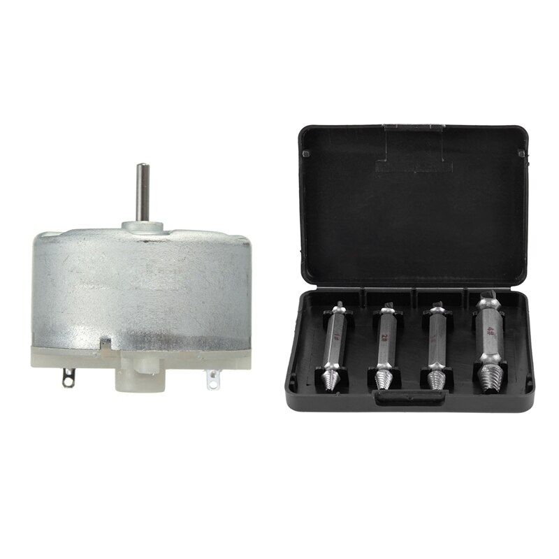 Electric Mini VDC DVD Motor RF-500TB-12560 6V-4000RPM 32X16mm DC 3V-12V & Damaged Screw Extractor Tool and Broken Bolt Extra