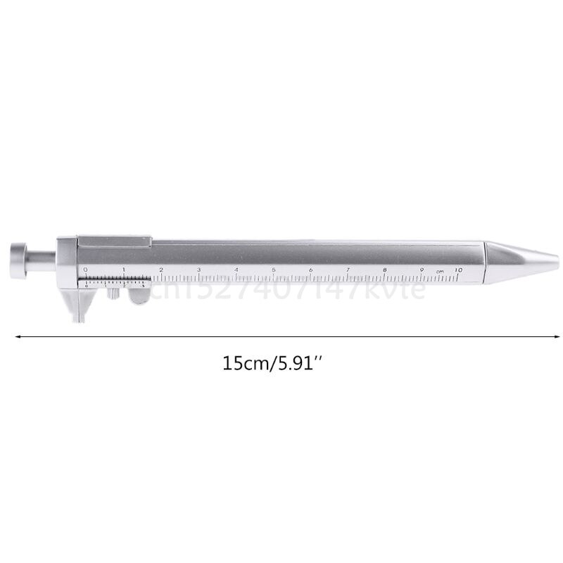 Bolígrafo Vernier de plástico regla multifunción 2 en 1 Gel bolígrafos reglas
