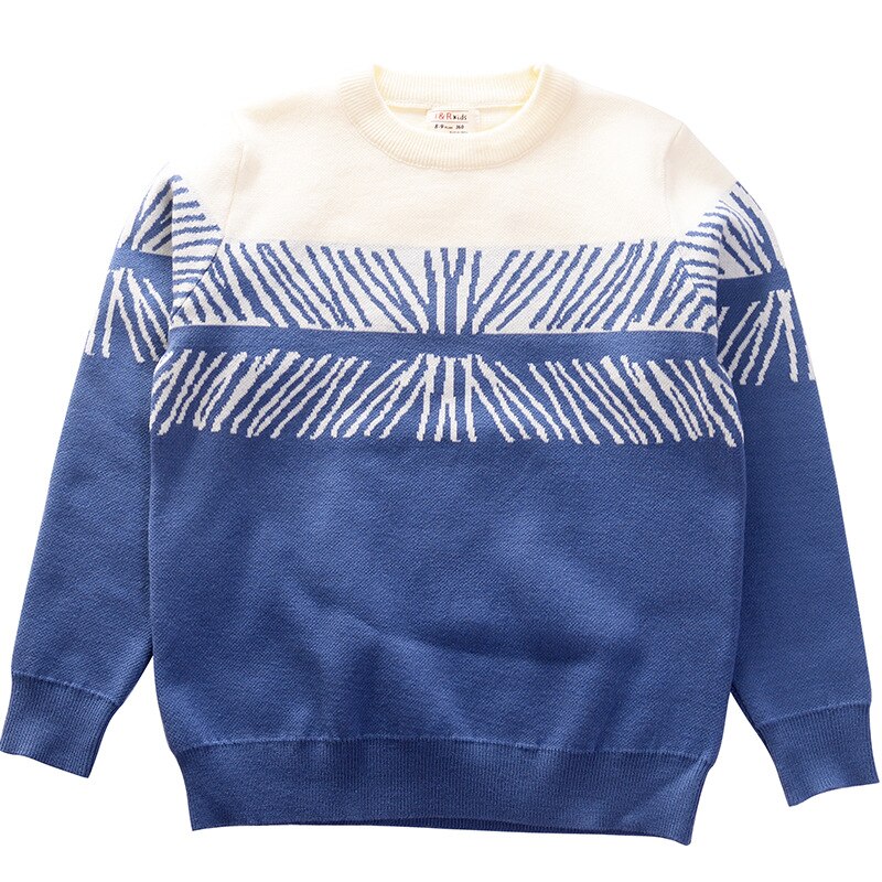 Teen Boys Sweaters Big Kids Long Sleeve Pullover Cotton Winter Fall Knitted Wear Outfit Children's Clothes
