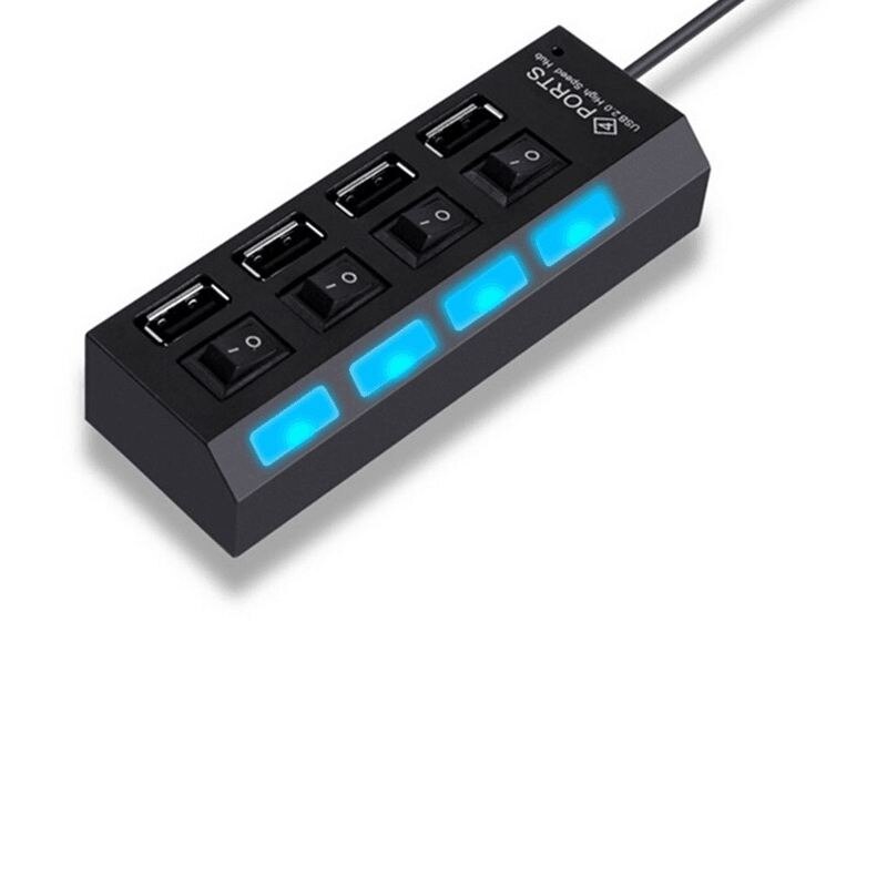 USB4 port 2 Splitter with switch HUB 4-hole Independent switch HUB USB2.0 hub Multifunction