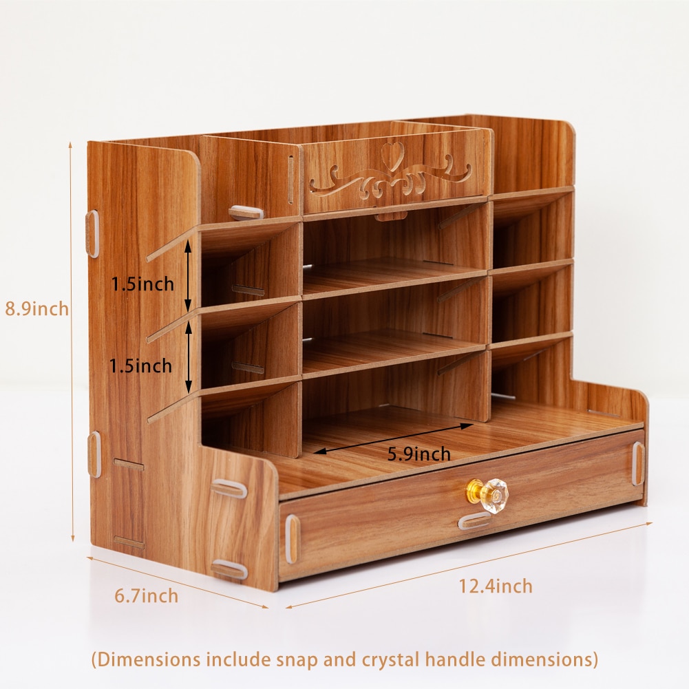 Pen holder Nordic ins storage box creativity office,desk stationery box wooden large capacity rack wooden book box