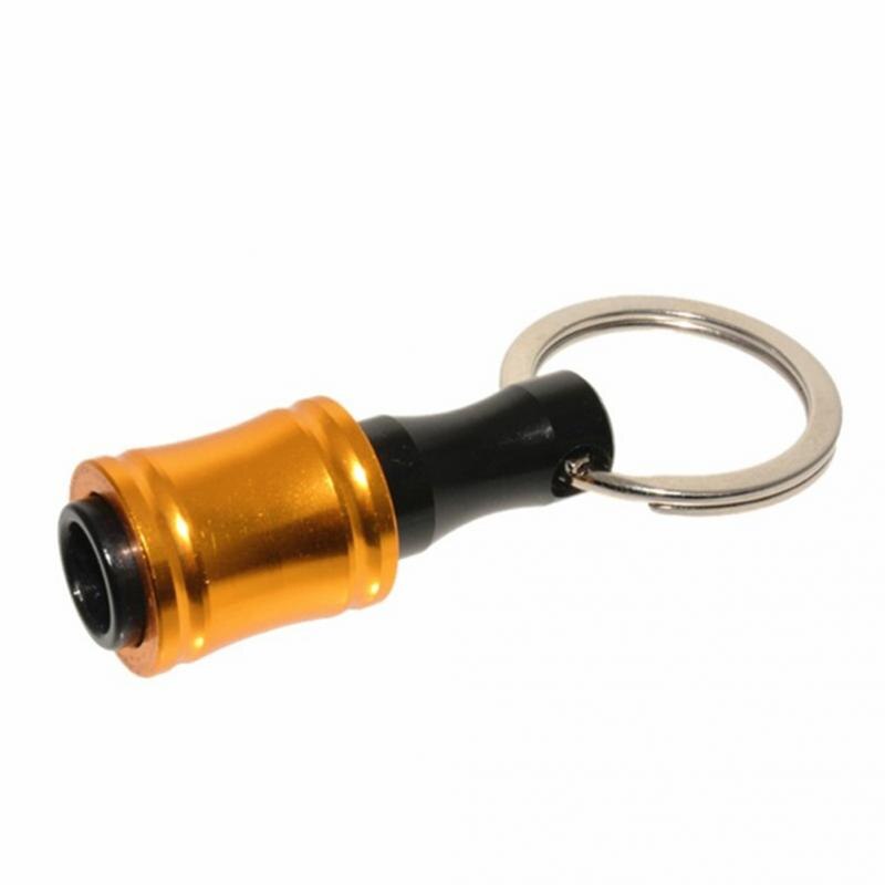 6pcs Quick Release Screwdriver Bits Holder Set With Keychain 1/4inch Hex Shank Aluminum Alloy Extension Bar Drill Screw Adapter