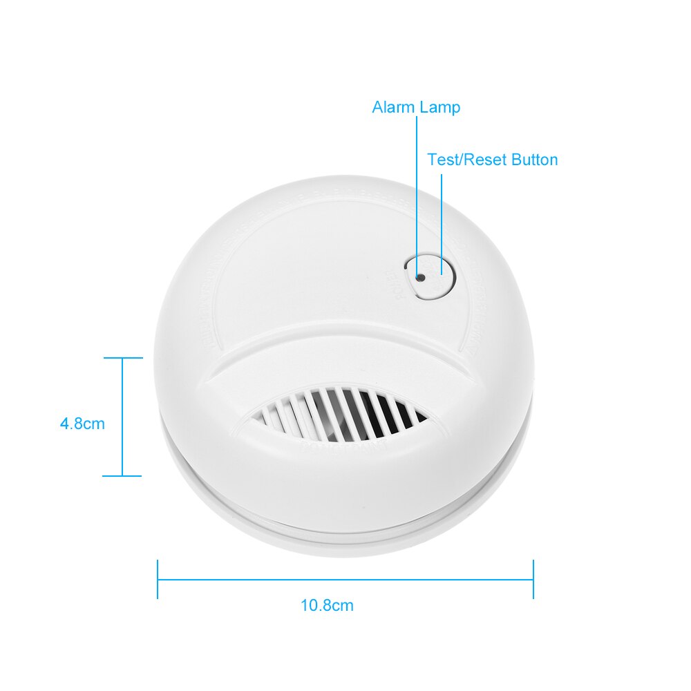 Standalone Photoelectric Smoke Alarm High Sensitive Wireless Alarm System Independent Smoke Detector Fire Protection Sensor