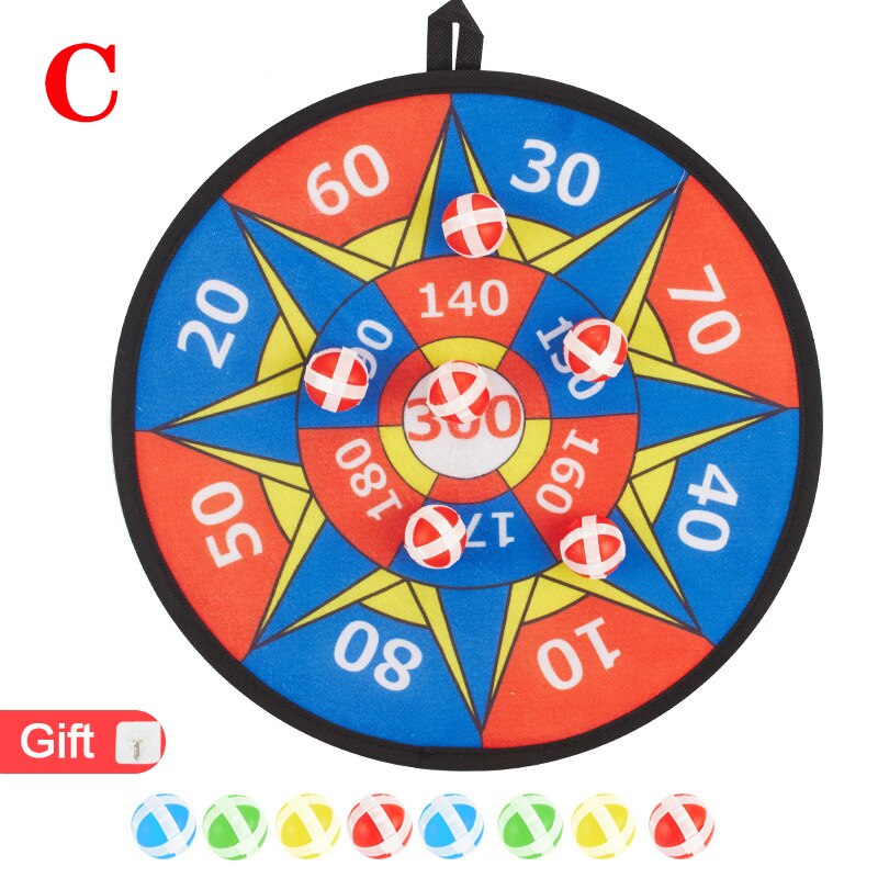 Children's Target Toy Safety Sticky Ball Cloth Target Darts Toy Indoor Outdoor Parent-child Activity Game Toy Kids: C