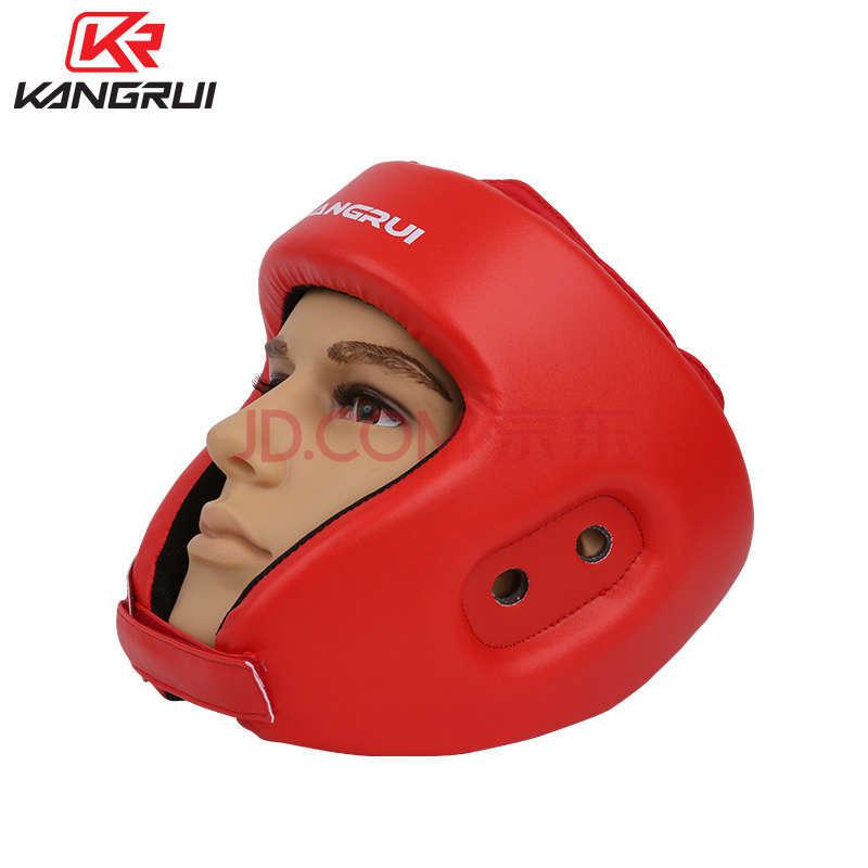Kang Rui Sanda Head Guard Boxing Face Competition Training Helmet Protective Red L: Blue / L