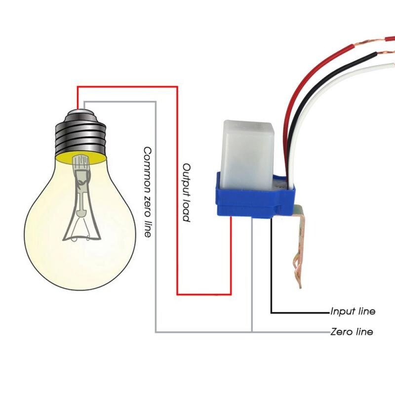 220V 10A Auto On Off Street Light Control Sensor Switches Automatic Home Garden Sensor Switch