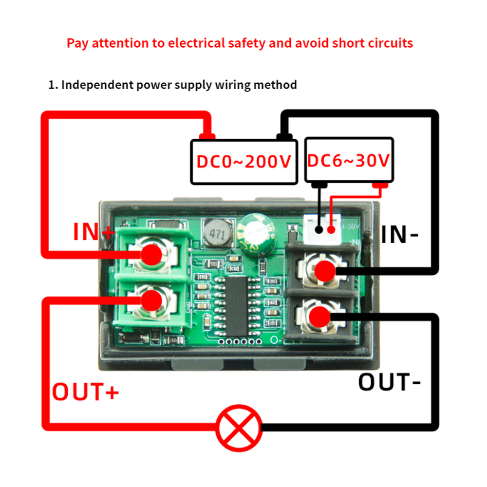 DC 0-200V 20A Voltmeter Ammeter KWS Power Energy Meter LED Digital DC Wattmeter Meter 9-in-1 Multi-function Measuring Instrument
