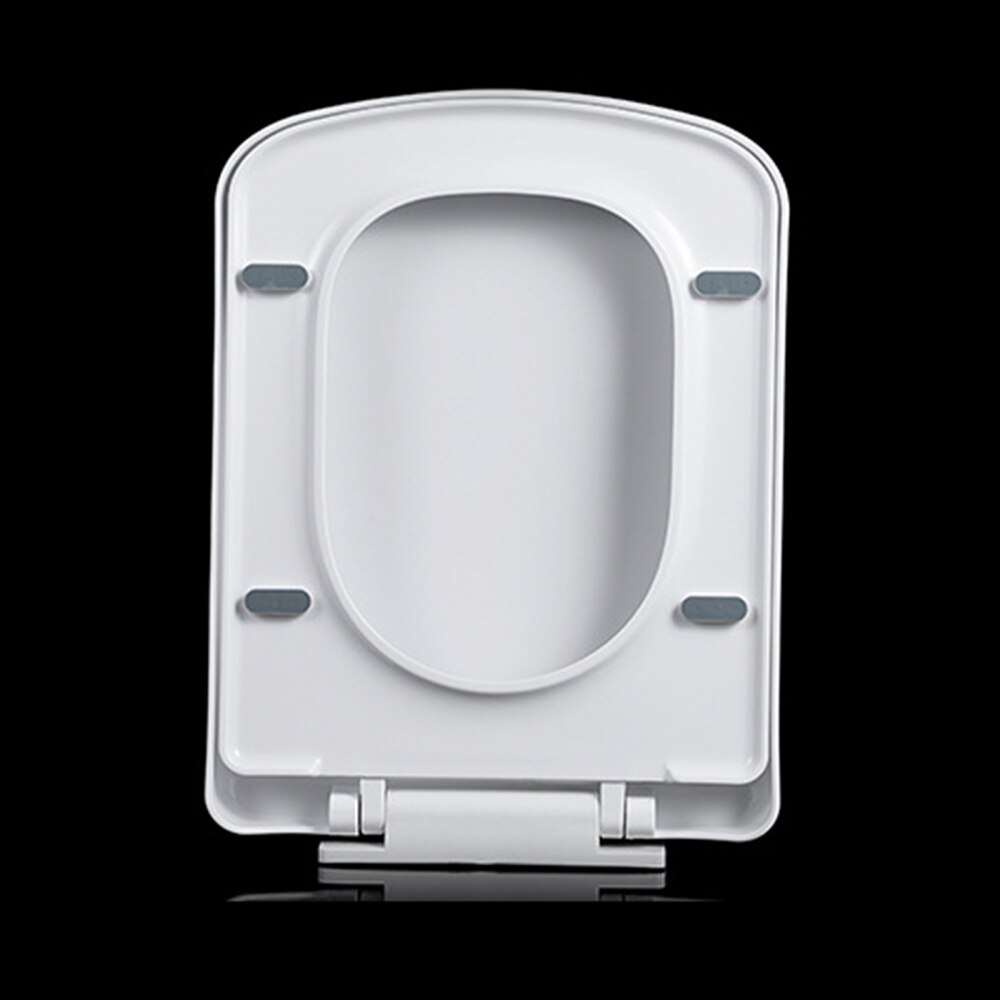 Toilet Close Heavy Duty Elongated Multifunction Round Bathroom Mute Easy To Install White Silent Slow Down Compression Seat