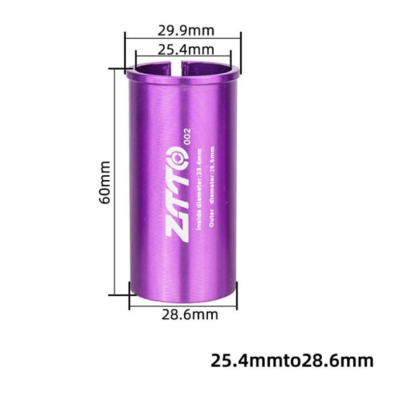 Bicycle Seatpost Adapter Alloy Sleeve Convert Seat Post Tube Conversion Adapter 25.4 27.2 28.6 30.4 30.8 31.6 33.9 34.9: B